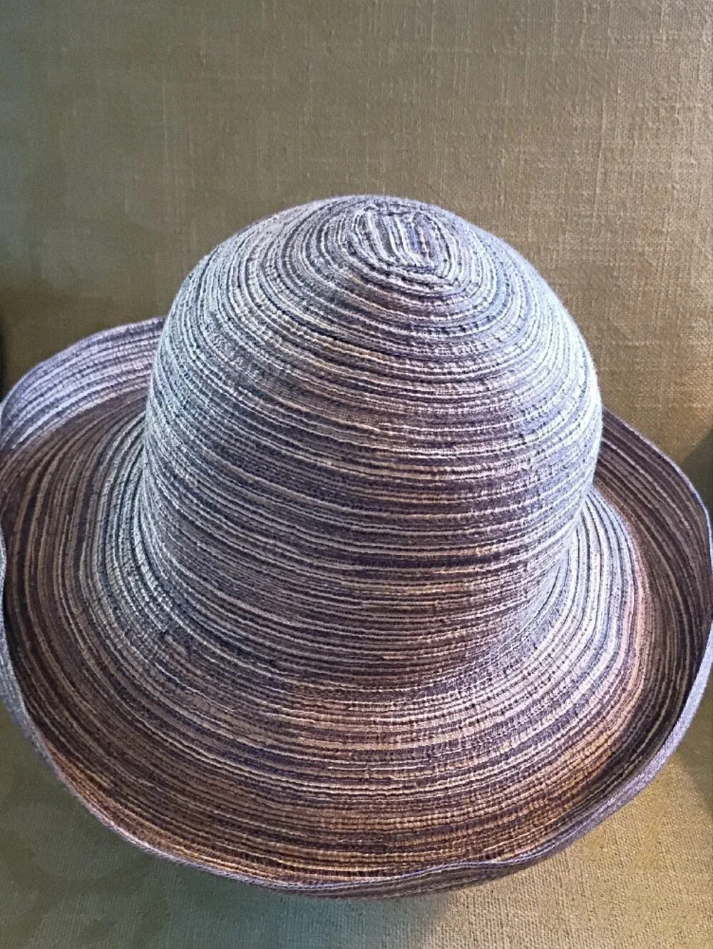 WALLAROO-Sydney Women's Wide Roll Brim Sun Hat in Multi-Tone Naturals